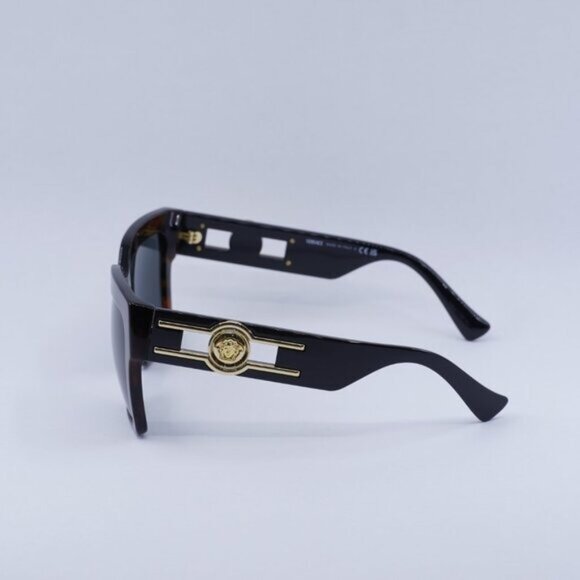 🕶️ New Versace VE4458 542987 Sunglasses - Havana Frame, Dark Grey Lenses - Picture 9 of 11